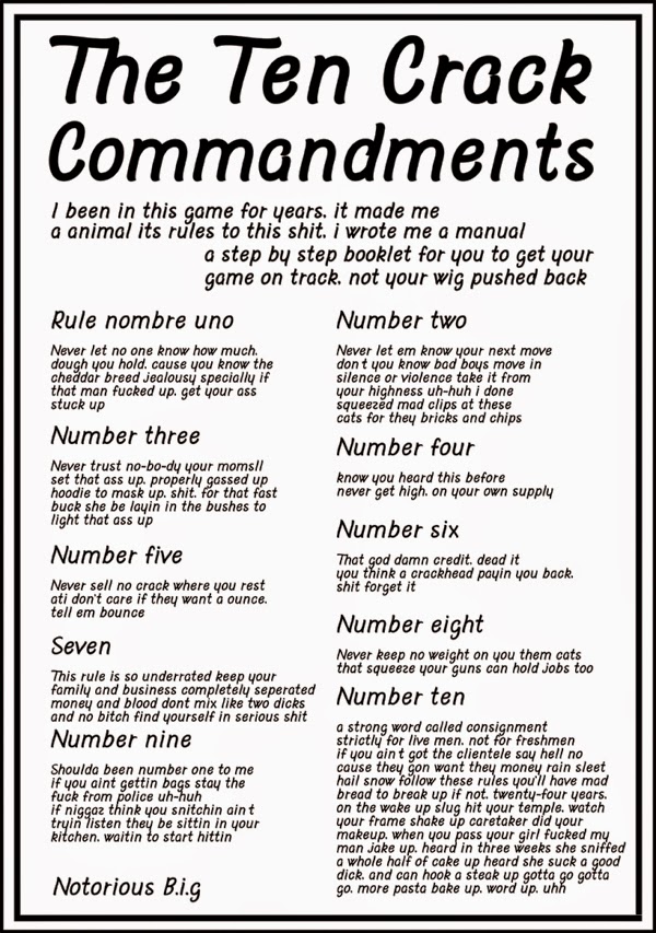 The 10 Crack Commandments