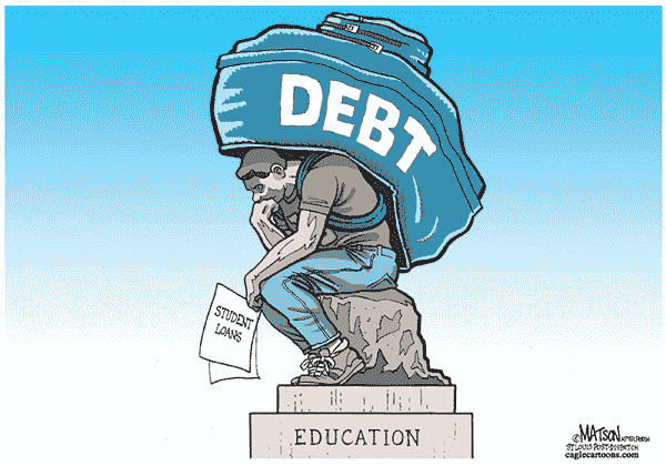 Education debt burden for lifelong slavery