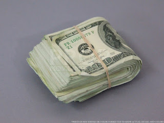 $10,000 wad of cash