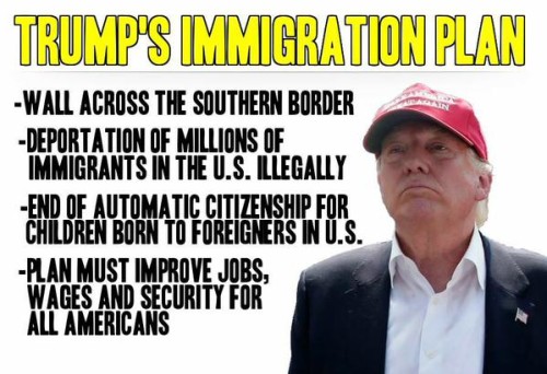 Trump immigration plan = KKK