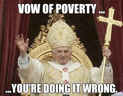 The Pope vow of poverty