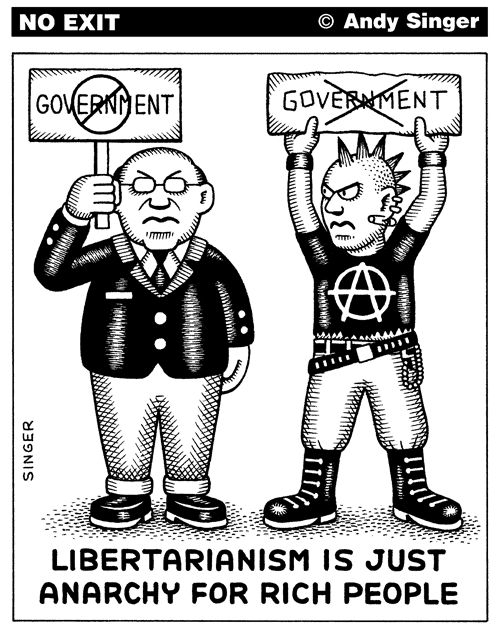 Libertarian or Anarchist? It depend of your bank account.