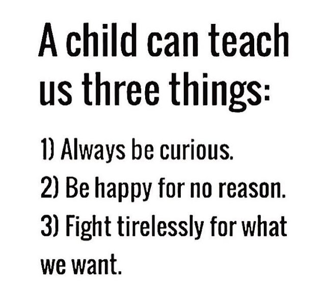 A child can teach us three things