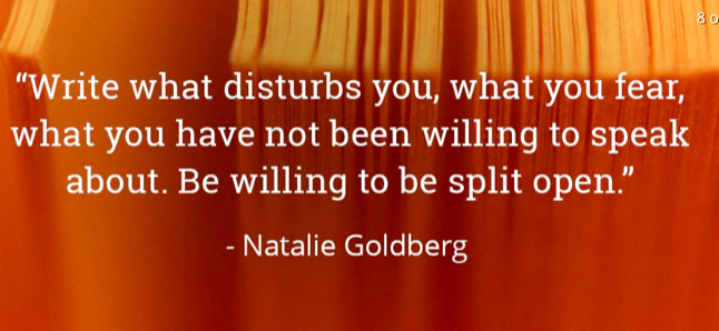 Write what disturbs you
