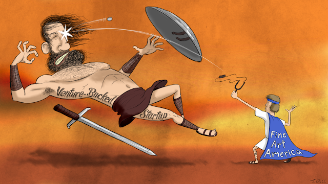 Fine Art America vs Venture-Backed Startup David trashing Goliath
