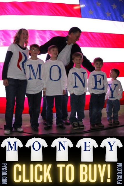 Romney Family MONEY T-Shirts.  PYGear.com