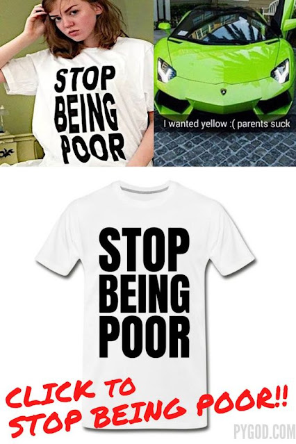 Stop Being Poor T-Shirt to financial freedom.  PYGear.com