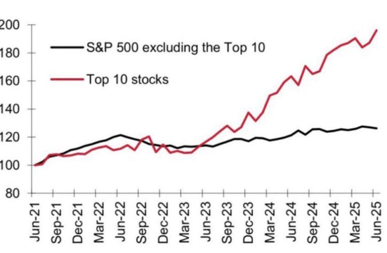 Top 10 vs SP 500 S&P 490