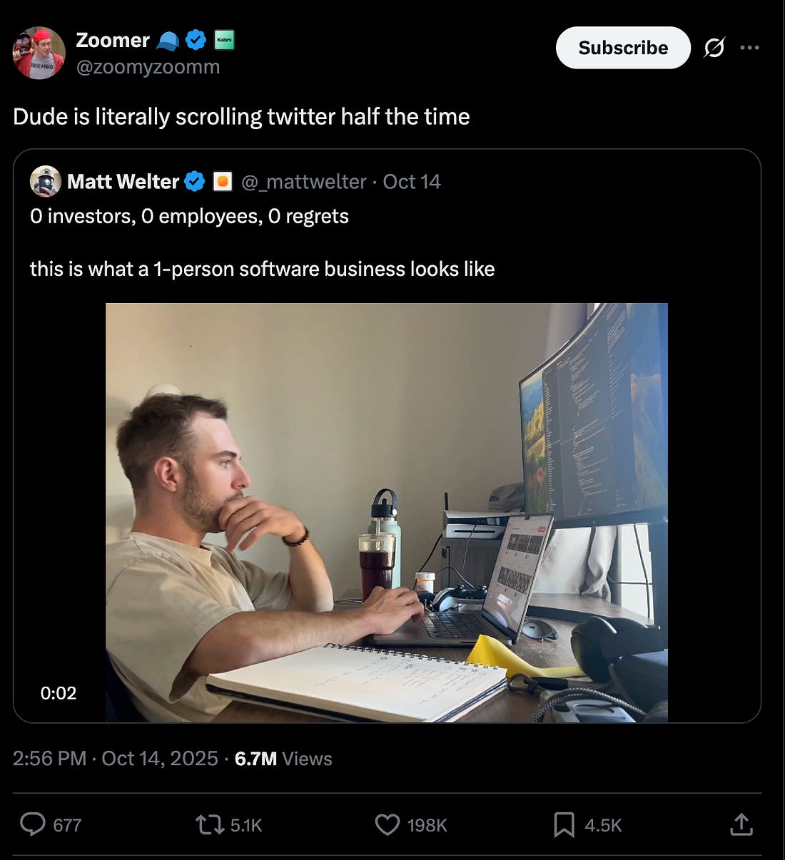 0 investors 0 employees 0 regrets