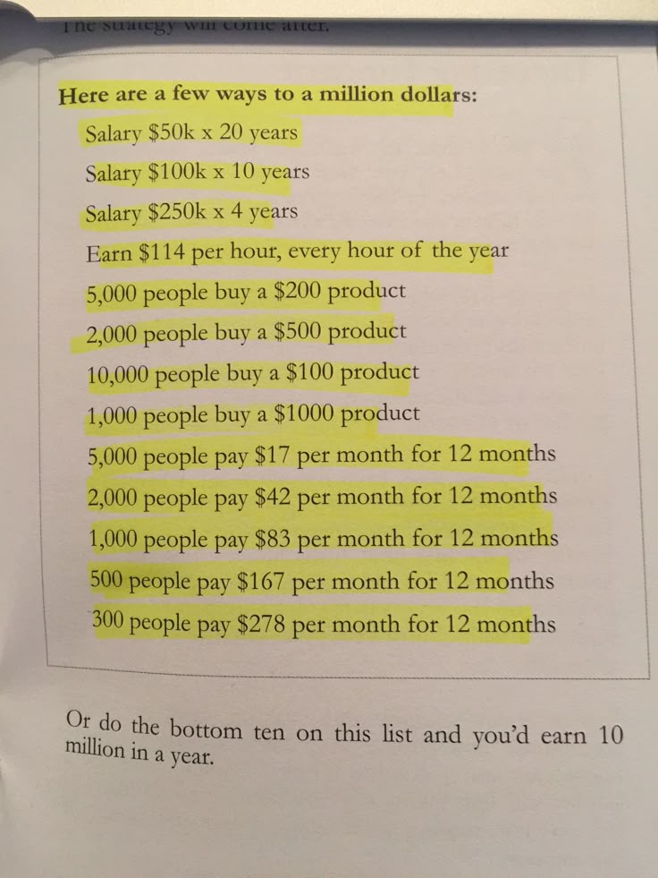 How I’d make One Million